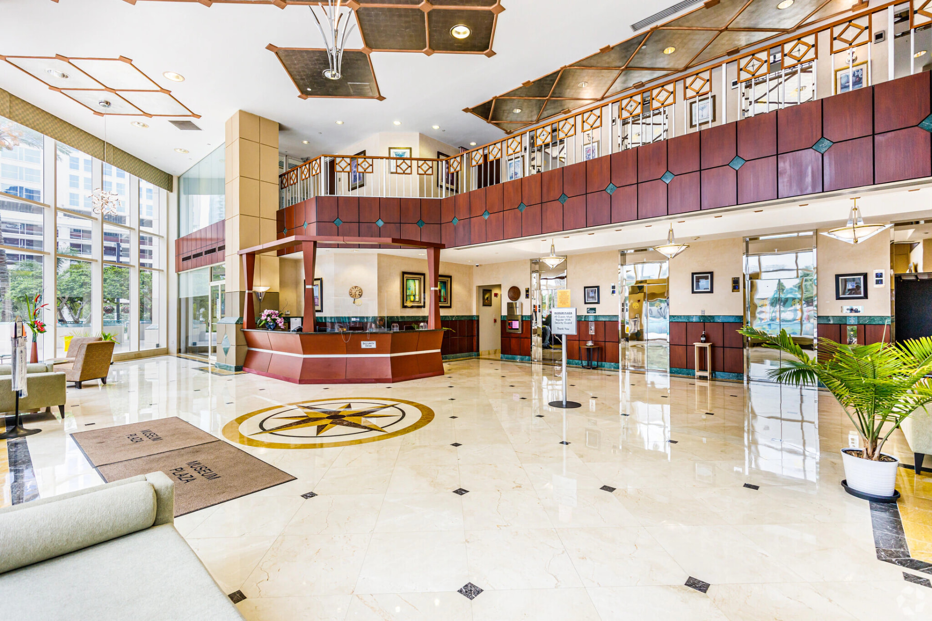 Museum Plaza lobby at 200 South Andrews Avenue